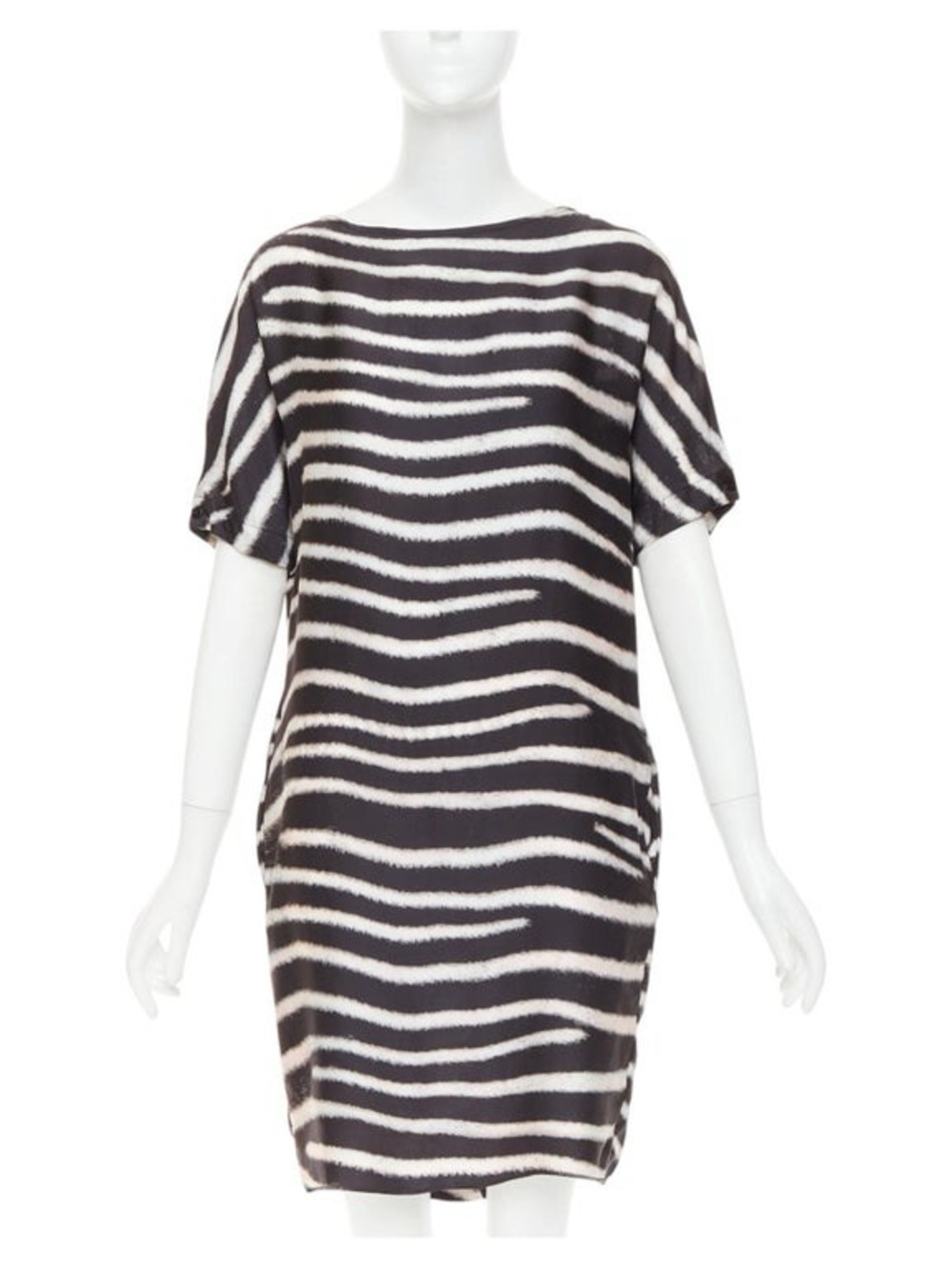 Stella McCartney Silk Zebra Dress IT42 Pockets 2009
